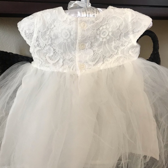 Baby girl Special Occasion White Tutu Dress - Picture 5 of 6